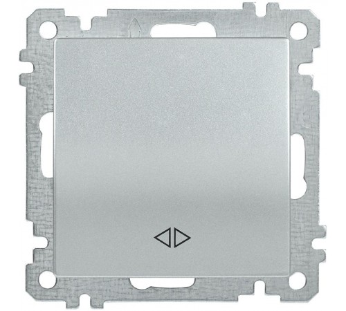 BOLERO серебрянный Выключатель 1-клавишный перекрестный 10А ВС10-1-3-Б  EVB13-K23-10  IEK