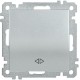 BOLERO серебрянный Выключатель 1-клавишный перекрестный 10А ВС10-1-3-Б  EVB13-K23-10  IEK