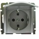 Valena Алюминий Розетка 1-ая с/з с крышкой  770122  Legrand