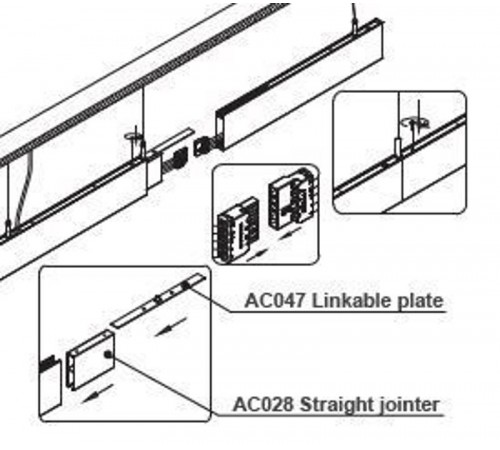 Коннектор прямой ALT-LINEAIR-FLAT-CON-I-2094 (ANOD) (arlight, IP20 Металл, 3 года)  030293  Arlight