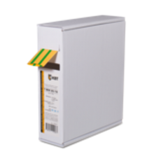 Термоусаживаемя трубка в евро-боксеT-BOX 10/5 желто-зеленый (10м)  65619  КВТ