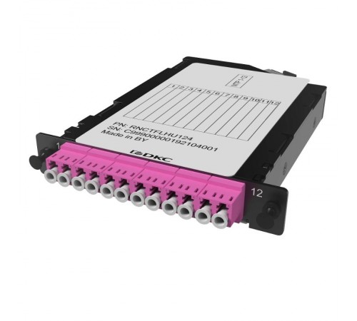 Претерминированная кассета 12ОВ 50/125 OM4, 1xMTP(12)f/6xLC Duplex, 1/2 HU  RNCTFLHU124  DKC