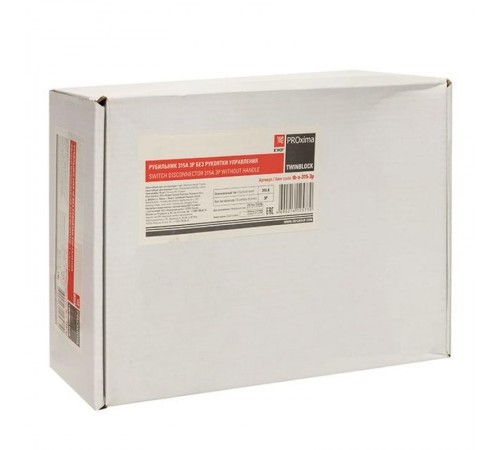 Рубильник 315A 3P без рукоятки управления TwinBlock  tb-s-315-3p  EKF