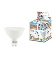 Лампа светодиодная PAR16 7 Вт, 230 В, 6500 К, GU10 Народная  SQ0340-1663  TDM