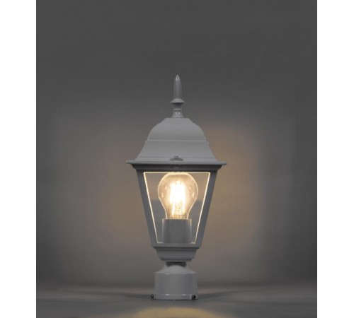 Светильник садово-парковый 4103 60W 230V E27 150*150*320мм белый ДИАМЕТР ОСНОВАНИЯ 45 мм  11017  FERON