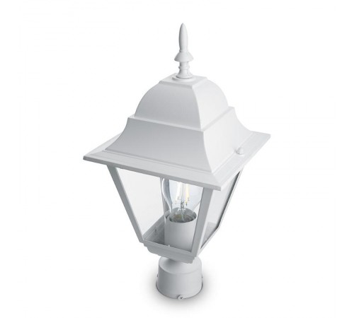 Светильник садово-парковый 4103 60W 230V E27 150*150*320мм белый ДИАМЕТР ОСНОВАНИЯ 45 мм  11017  FERON