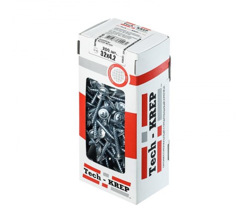 Саморез ШСММ 4,2х32 (200 шт) - коробка с окном ( 0,514 кг)  102142  Tech-KREP