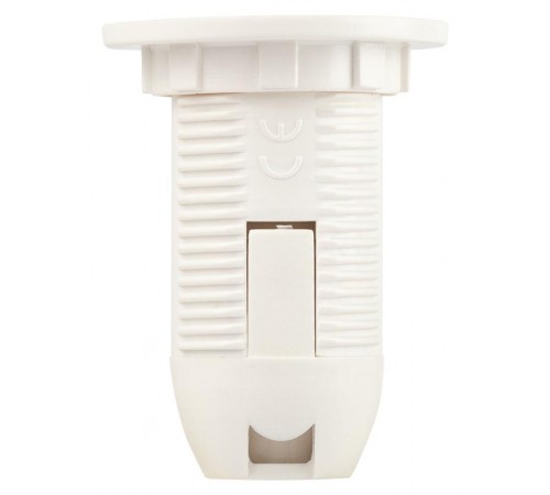 Патрон  Е14 с кольцом пластик белый без наклейки групповая упаковка 50 шт  Б0069200  ЭРА