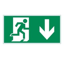 Пиктограмма "ФИГУРА / СТРЕЛКА ВНИЗ" 400х200мм для аварийно-эвакуационного светильника Vault  V5-EM03-60.013.021  VARTON 