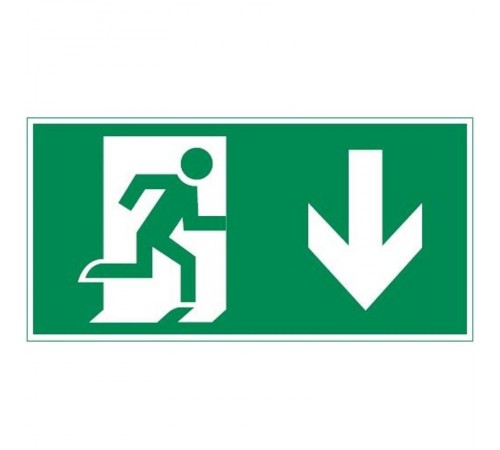 Пиктограмма "ФИГУРА / СТРЕЛКА ВНИЗ" 400х200мм для аварийно-эвакуационного светильника Vault  V5-EM03-60.013.021  VARTON 