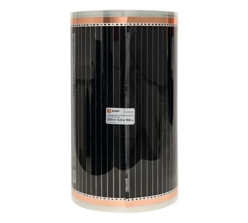 Инфракрасный пленочный теплый пол 220 Вт/м2 ширина 0,5 метра рулон 150 метров EKF PROxima  Ik-roll-220-150m  EKF