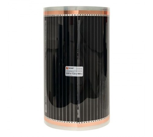 Инфракрасный пленочный теплый пол 220 Вт/м2 ширина 0,5 метра рулон 150 метров EKF PROxima  Ik-roll-220-150m  EKF