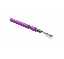 PFDP-SF-1x2x22/1-PVC-VL (500 м) Кабель для шины PROFIBus-DP, 1x2x22 AWG, однопроволочные жилы (solid), SF/UTP, PVC, фиолетовый  444084  Hyperline