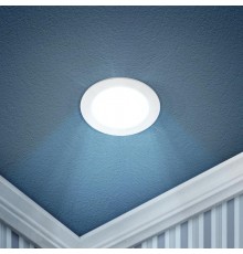 Светильник светодиодный встраиваемый downlight LED 1 6Вт 6500К белый круг  Б0019831  ЭРА