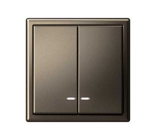 ArtGallery Мокко Выключатель 2-клавишный с подсветкой, сх.5а, 10АХ, механизм  GAL000653  SE