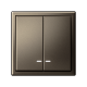 ArtGallery Мокко Выключатель 2-клавишный с подсветкой, сх.5а, 10АХ, механизм  GAL000653  SE