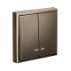 ArtGallery Мокко Выключатель 2-клавишный с подсветкой, сх.5а, 10АХ, механизм  GAL000653  SE