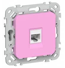 FLITE Розетка компьютерная RJ45 кат.5Е UTP РК5е-1-0-ФлПр пурпурный  FI-K12-1-K99  IEK