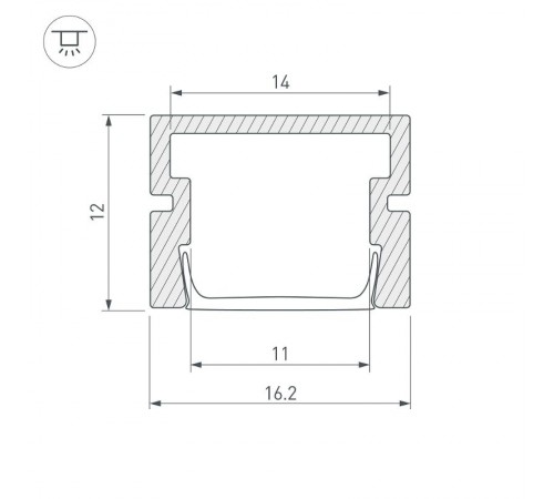Профиль PDS-SM-2000 ANOD  028363  Arlight