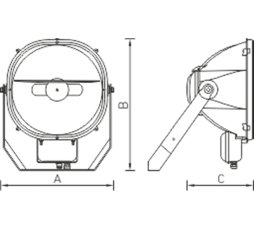 Прожектор ГО UM Sport 2000H R1/5 SET 2000Вт IP66 комплект  1367001010  Световые Технологии