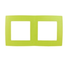 Рамка на 2 поста 12-5002-26  ,  лайм  Б0019400  ЭРА