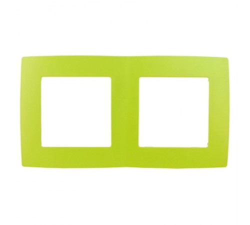 Рамка на 2 поста 12-5002-26  ,  лайм  Б0019400  ЭРА