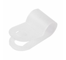 Кабельная скоба под винт 5 мм, белая, упаковка 50 шт.  07-4405  REXANT