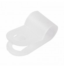 Кабельная скоба под винт 5 мм, белая, упаковка 50 шт.  07-4405  REXANT