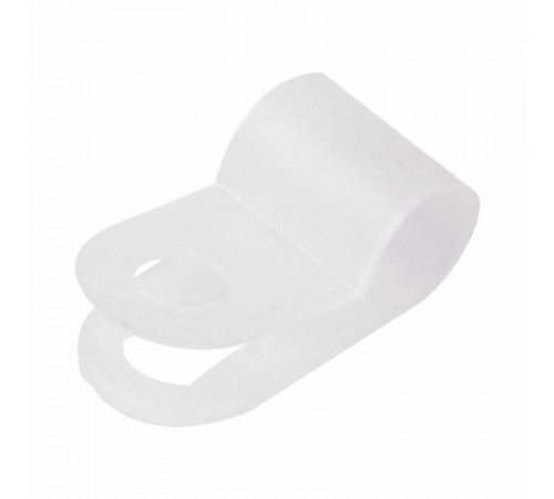 Кабельная скоба под винт 5 мм, белая, упаковка 50 шт.  07-4405  REXANT