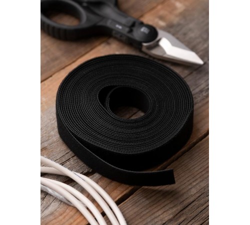 Хомут-липучка 20 мм (5м ролл) черный EKF PROxima  hlft-2-b  EKF