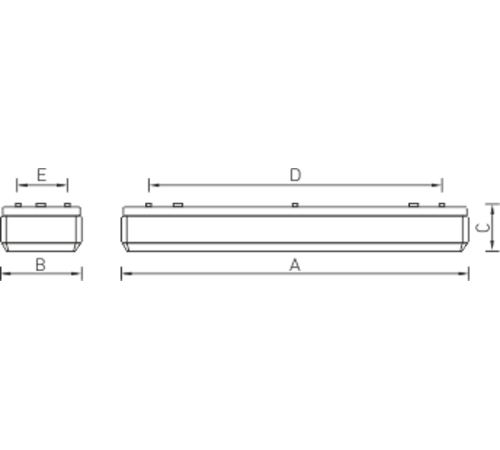 Cветильник светодиодный ДПО ALS.OPL UNI LED 600x200 EM 18Вт 4000K IP54 БАП