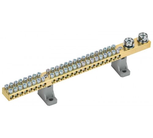 Шина N "ноль" на двух угл. изол. 200А ШНИ-10х18-48-L2-С   YNN30-48-C2-K03  IEK