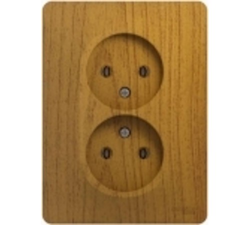 Glossa Дерево Дуб Розетка 2-я без заземления (в сборе с рамкой)  GSL000520  SE