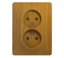 Glossa Дерево Дуб Розетка 2-я без заземления (в сборе с рамкой)  GSL000520  SE