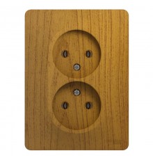 Glossa Дерево Дуб Розетка 2-я без заземления (в сборе с рамкой)  GSL000520  SE