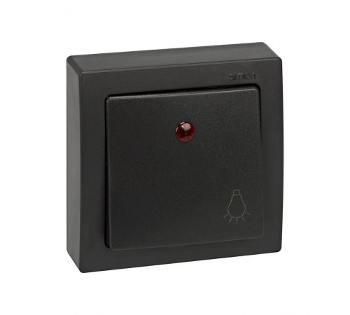 Simon 73 Клавиша для выключателя одноклавишного с подсветкой кнопочного с пиктограммой "лампа", S73 Loft, гра  73016-62  Simon