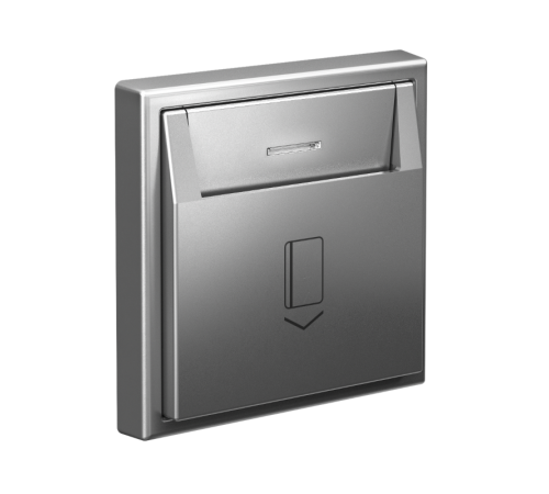 ArtGallery Сталь Выключатель карточный 10А, без задержки времени, быстрозажимные клеммы  GAL000914S  SE