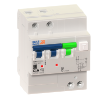 Выключатель автоматический диффренциального тока OptiDin VD63-22C25-A-УХЛ4 (2P, C25, 30mA) 10кА  350727  КЭАЗ