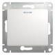 Glossa Белый Переключатель 1-клавишный с подсветкой, сх.6а, 10АХ  GSL000163  SE