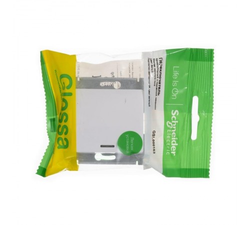 Glossa Белый Переключатель 1-клавишный с подсветкой, сх.6а, 10АХ  GSL000163  SE