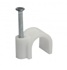 Крепеж кабеля круглый 9 мм, белый (упак. 20 шт)  07-4009-20  REXANT