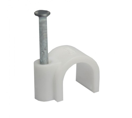 Крепеж кабеля круглый 9 мм, белый (упак. 20 шт)  07-4009-20  REXANT