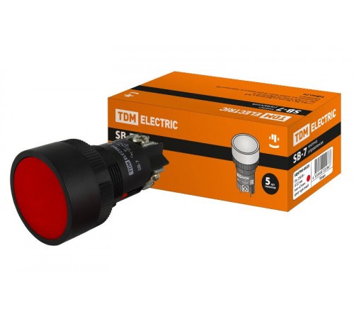 Кнопка SВ-7 "Стоп" красная 1р d22мм/230В   SQ0704-0025  TDM
