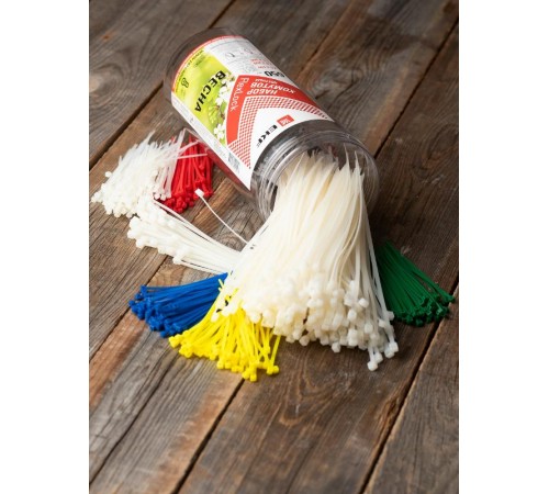 Набор хомутов цветных "Весна" (650 шт.): 2,5х100, 3,6х200, 3,6х280 FlexLock PROxima  plc-fl-set-sp  EKF