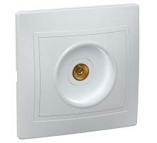 КВАРТА Белый Розетка 1-местная телевизионная РТВ10-КБ  EAK10-K01-DM  GENERICA