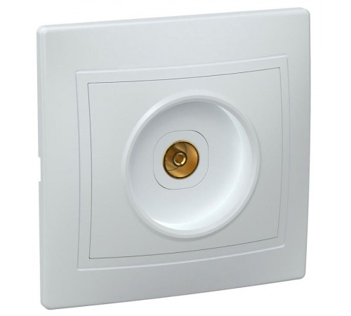 КВАРТА Белый Розетка 1-местная телевизионная РТВ10-КБ  EAK10-K01-DM  GENERICA