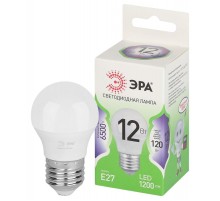Лампа светодиодная  GREEN LINE LED P45-12W-865-E27 GL E27 12 Вт шар холодный свет  Б0067052  ЭРА