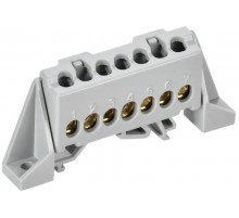 TEKFOR Шина L "фаза" в комбинированном DIN-изоляторе "Стойка" 6х9-7-Ср  TF-NN10-07-DP-K03  IEK