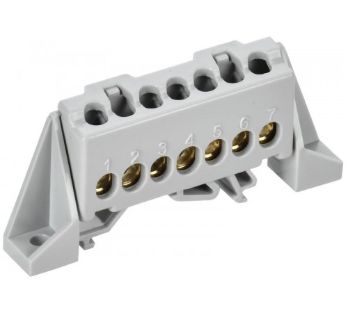 TEKFOR Шина L "фаза" в комбинированном DIN-изоляторе "Стойка" 6х9-7-Ср  TF-NN10-07-DP-K03  IEK