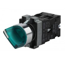 Переключатель LAY5-BK2365 2 положения зеленый (20/200/3200)  Б0045690  ЭРА